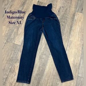 Indigo Blue By Motherhood Maternity  Maternity Fit Jeans Size XL ~ 16-18